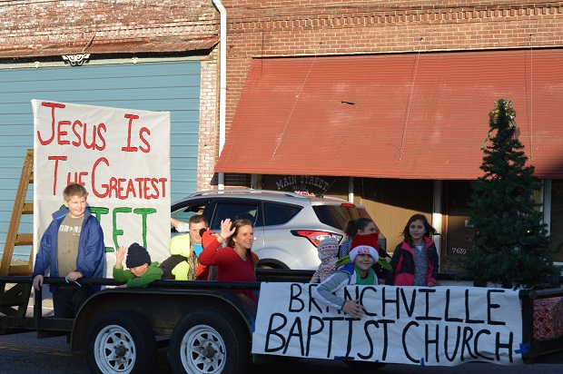 Branchville Baptist Church's Entry 2018 Christmas Parade