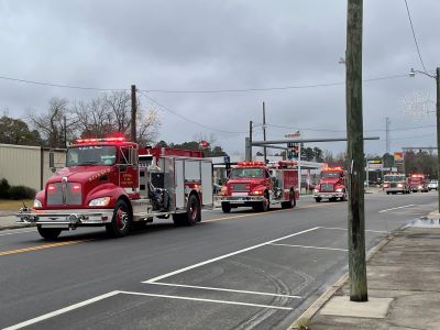 firetrucks in line